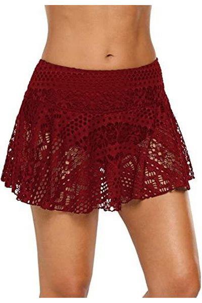 DEEP BEACH Lace Skirted Bikini Bottom
