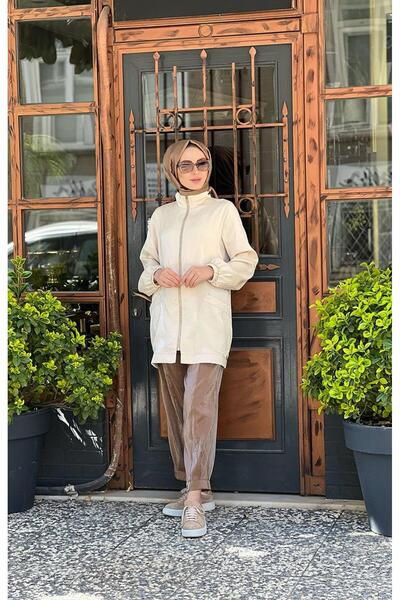 NAKİ سترة مطرزة باللون البيج وماسكارا - 24MY1130