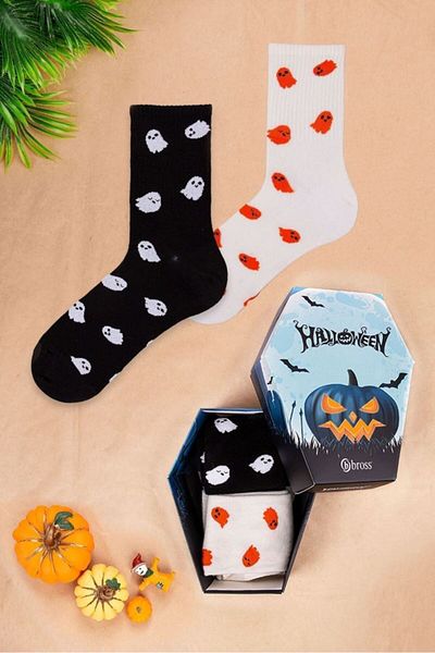 Bross 2-Piece Boxed Halloween Combination Socks