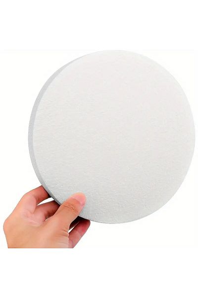 DenizYalıtım Styrofoam Plain White Party - 10 Pieces Foam Ornament, 2.5*5 Cm, Special for New Year and Birthday