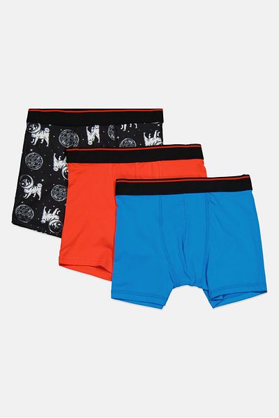 Parker Kids Boy 3 Pack Boxers, Black