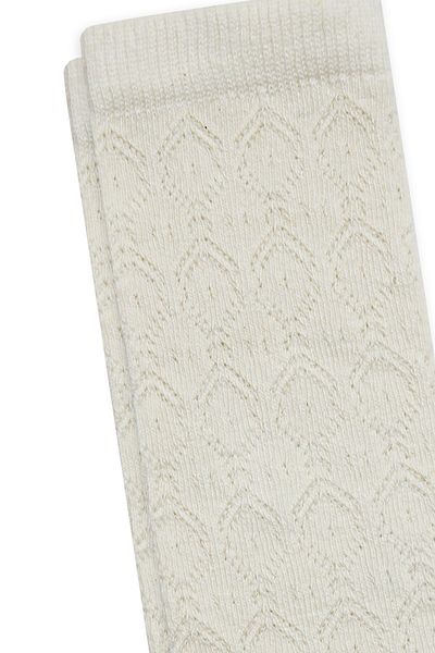 Bross Ecru Mesh Knee-Length Girl's Socks