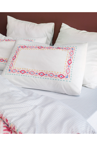 Madame Coco Aron Double 100% Cotton Ranforce Printed Duvet Cover Set - Colorful