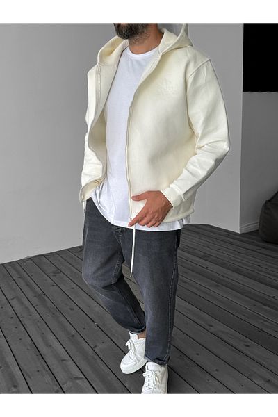 BYBASICMAN 4 قواعد بيضاء بسحاب وغطاء للرأس C-708