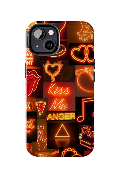 izzytech حافظة هاتف iPhone 11 بتصميم نيون كولاج - حافظة بنمط ملون وعصري، حماي...