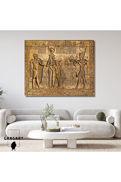 GAAGART Tekli Yatay Kanvas Duvar Tablosu Antik Mısır Hiyeroglifleri