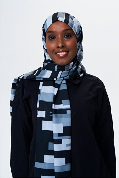 Modakaşmir Σάλι από μετάξι Μεδίνα με σχέδιο ρίγες