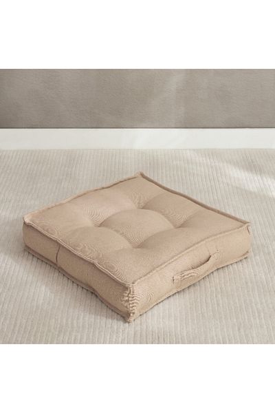 Home Box Atlanta Ezra Ribbed Floor Cushion 48x48x10 cm