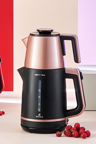 Karaca Berry Tea Xl 2in1 Çelik Demlikli Çay Makinesi Ve Kettle Roseberry
