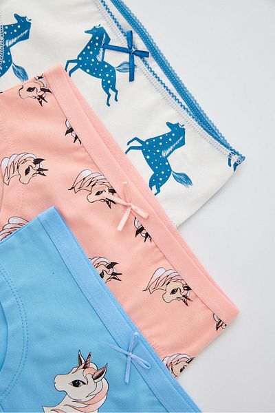 Katia&Bony Unicorn Patterned 3-Pack Girl's Slip