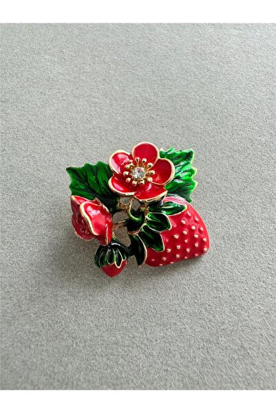 Pelin Aksesuar Çilek ve Çiçek Broş