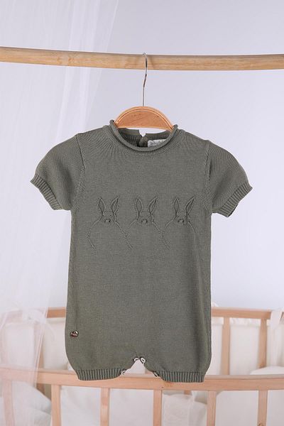 Babydola Rabbit Embroidered Baby Summer Knitwear Jumpsuit 11606