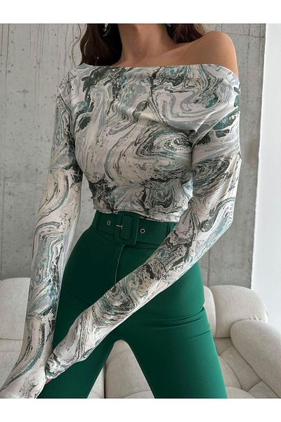mydukkan.co Bluză verde Massi Tie Dye