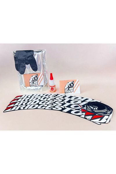 komauto Bridgestone 2.5 cm 8 Pieces Adhesive Rigging Sticker - Motorcycle and Automobile Vehicle Tire Lettering
