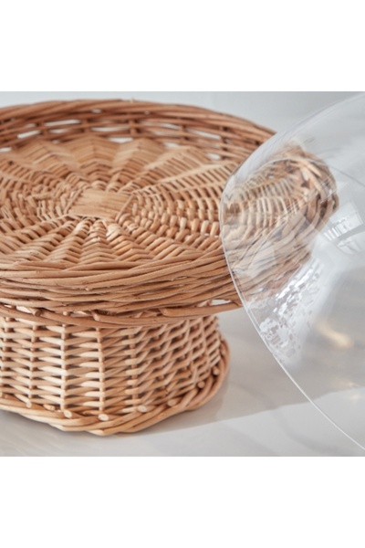 Home Box Minimalist 2-Piece Glass Cake Dome Set