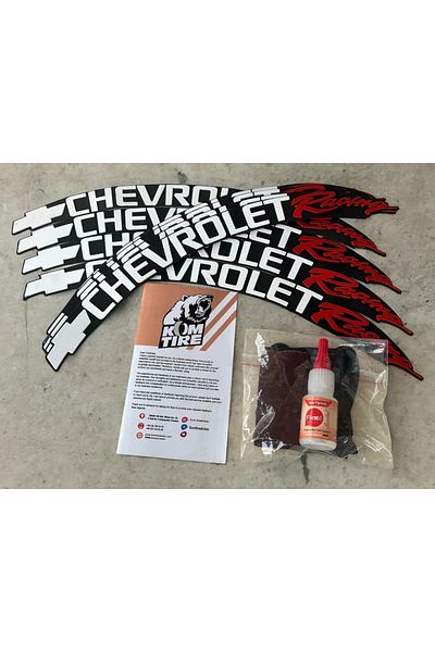 komauto Chevrolet Racing Motorcycle and Automobile Vehicle Tire Lettering 3.5 cm 8 Pieces Adhesive Rigging Sticker