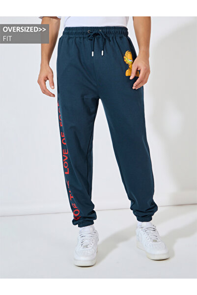 Styli Garfield Graphic Print Oversized Terry Joggers