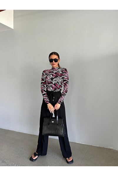 mydukkan.co Patterned Fisherman Blouse Pink Marbled