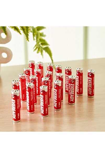 Eveready بطارية AAA شديدة التحمل - مجموعة من 20 بطارية