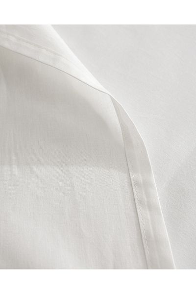 Madame Coco Manon King Size 100% Cotton Ranforce Non-Elastic Sheet - White