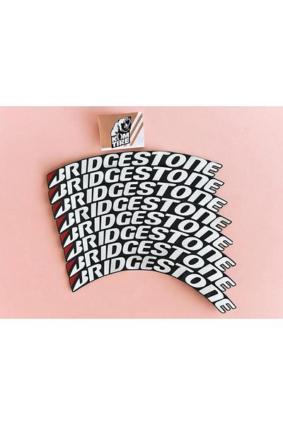 komauto Bridgestone 2.5 cm 8 Pieces Adhesive Rigging Sticker - Motorcycle and Automobile Vehicle Tire Lettering
