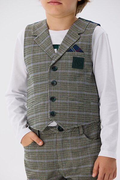 Nebbati BG Store Vestă în carouri pentru băieți