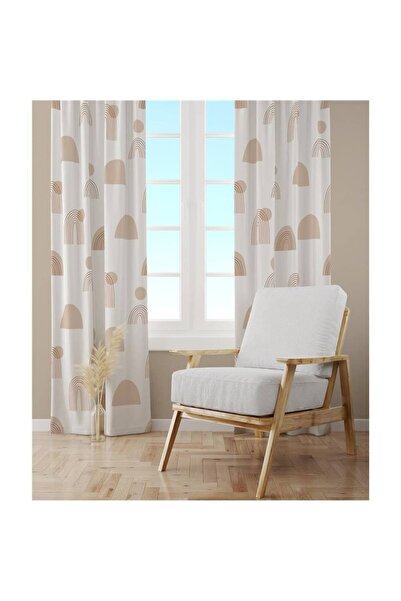 Evmila Bohem Gülen Yıldız Desenli Baskılı Kadife Çocuk Ve Genç Fon Perde