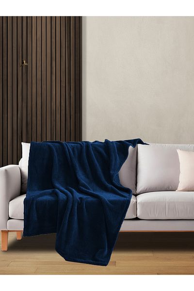 Mulberry Wellsoft Blanket Television Blanket Plush Fleece Blanket Single 170*230- Navy Blue