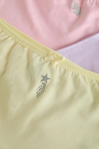 BONY SOCKS Set de 5 boxeri colorați pentru fete - Detaliu fundă