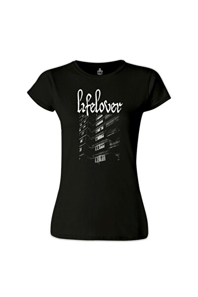 Lord T-Shirt Lifelover Siyah Kadın Tshirt