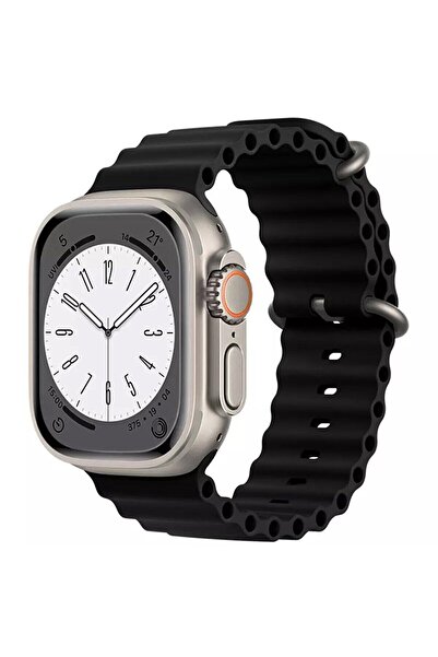 Fibaks Apple Watch 49/46/45/44/42 Mm Series 11/10/9/8/7/6/5/4/3/se/ultra/hk/pro/max Kordon Silikon Kasis