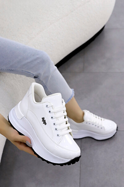 Mamito Ayakkabı MDL 157 Yüksek Tabanlı Bağcıklı Spor Ayakkabı