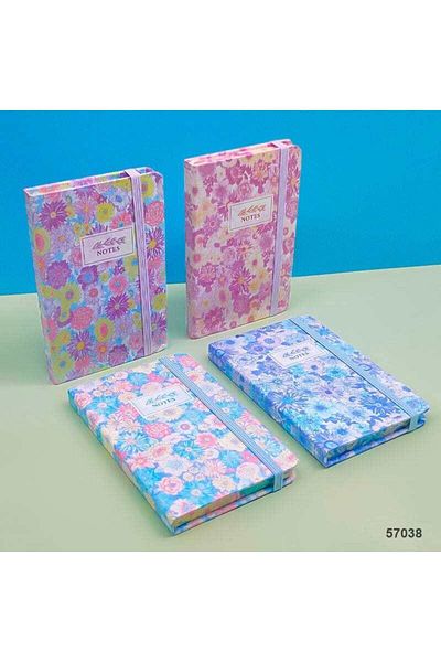 EyER Shoping A5-02 Bloc de note cu dungi cu model de flori roz - 80yp