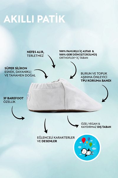 HOPFRÖG Cizme Jack Rabbit Hyper Blue Barefoot Smart Powder