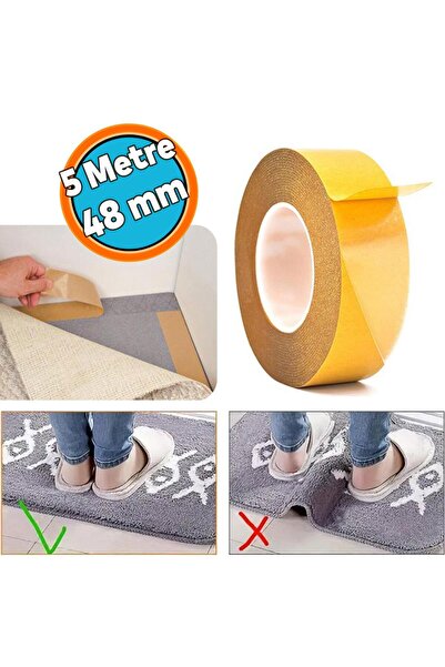 NZB Halı Kilim Paspas Kaymaz Bant 48 mm X 5 Mt Çift Taraflı Yapışkan Toplanma...