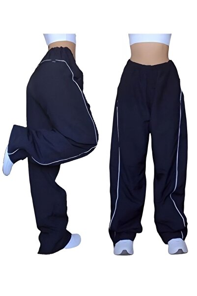 Oldeys Y2k Vintage Line Çizgi Detaylı Bol Unisex Eşofman Altı