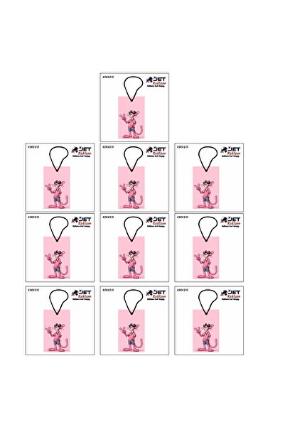 Jethızında 10'lu Set Pink Panter Pembe Panter Özel Tasarımlı Dekoratif Oto Ar...