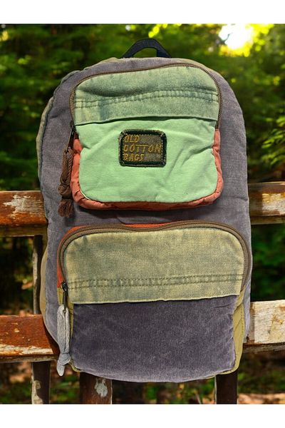 Old Cotton Quality Single Compartment Vintage Design Backpack Travel Bag Jannie Bag 5114