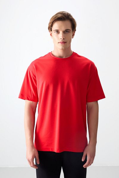 AIR JONES Мъжка тениска Fiesta Cotton с плътна и мека текстура, голям размер, базова форма - 88377