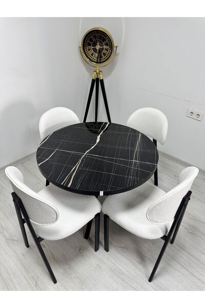 Royal Nobel 4 Kişilik Mutfak Masası Takımı Lak Panel