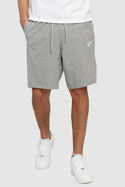 Nike Sportswear Club Jersey Βαμβακερό σορτς Unisex Βαμβακερό λεπτό καλοκαιρινό σορτς γκρι μελανζέ