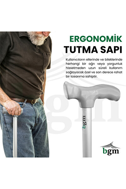 bgm Akıllı Baston- Asa- Yüksek Kalite Denge Bastonu