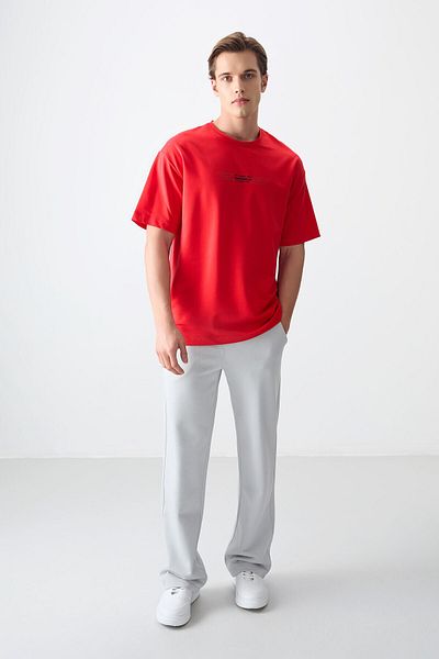 AIR JONES Ανδρικό μπλουζάκι Fiesta Cotton Thick Soft Textured Oversize Fit Printed T-shirt - 88374