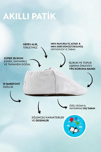 HOPFRÖG Cizme inteligente Jack Rabbit Hyper Denim Blue Barefoot