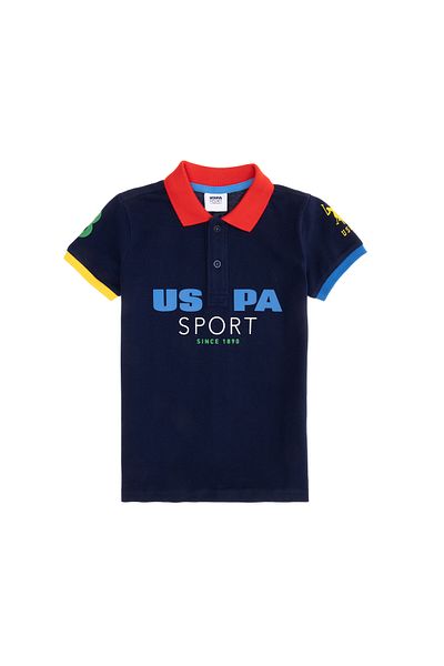 U.S. Polo Assn. Μπλουζάκι με γιακά πόλο για αγόρια Navy Blue 50263262-VR033