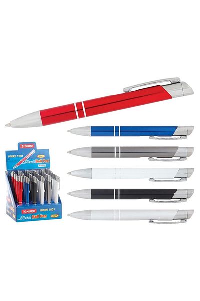 Mikro 1001 Short Metal Ballpoint Pen (Single)