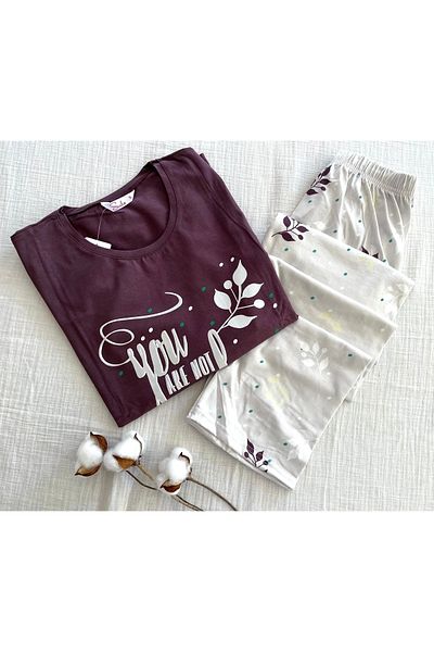 Sude Set pijamale cu mânecă lungă din bumbac Lycra -