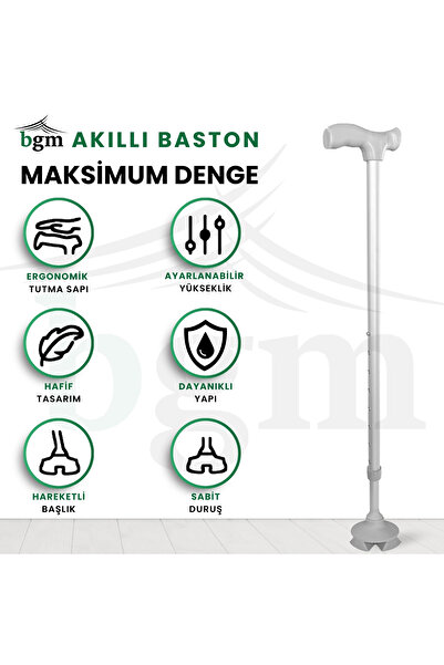 bgm Akıllı Baston- Asa- Yüksek Kalite Denge Bastonu