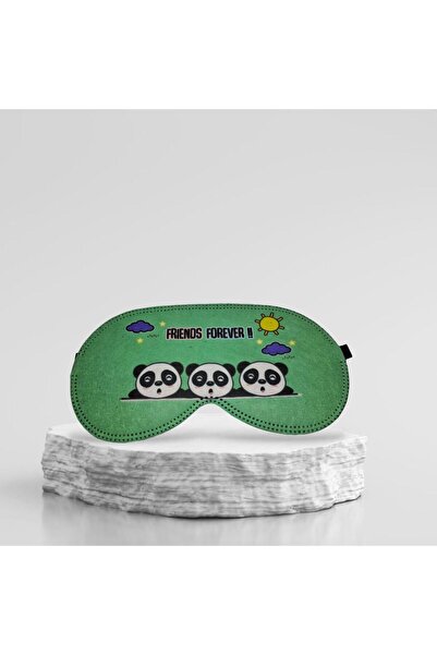 SerSev لصقة عين الباندا اللطيفة دائمًا - استراحة عيون ممتعة مع حلقة مكتوبة