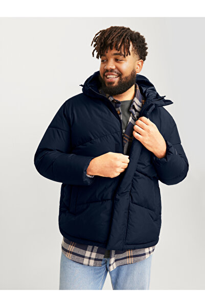 Jack & Jones Ανδρικό παλτό Jack Jones Jjworld Navy Blue Plus Size Puffer - 12263325 -04